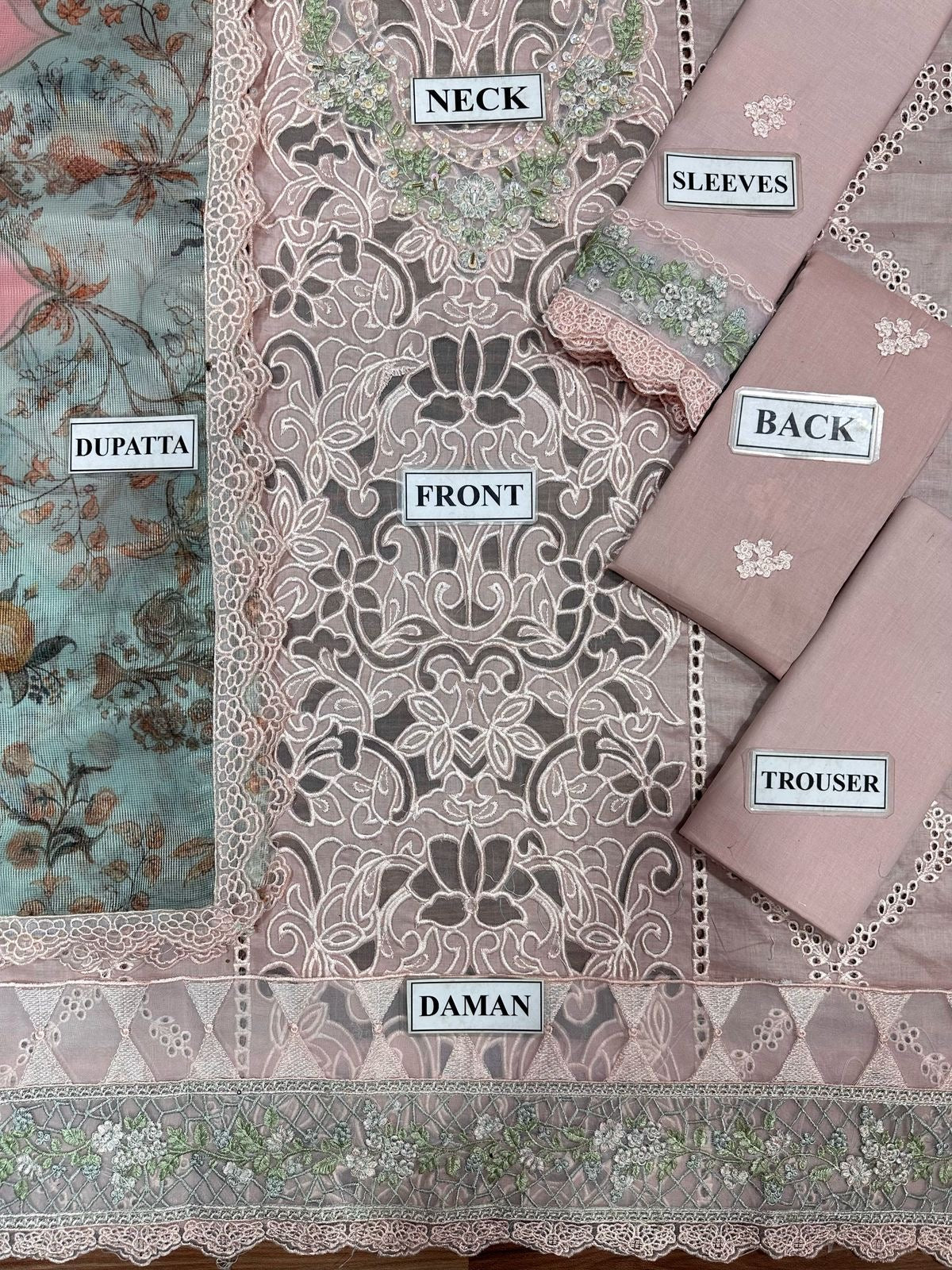 SARDINIA CHIKANKARI LASER EMBROIDERED LAWN - 3 PC UNSTITCHED