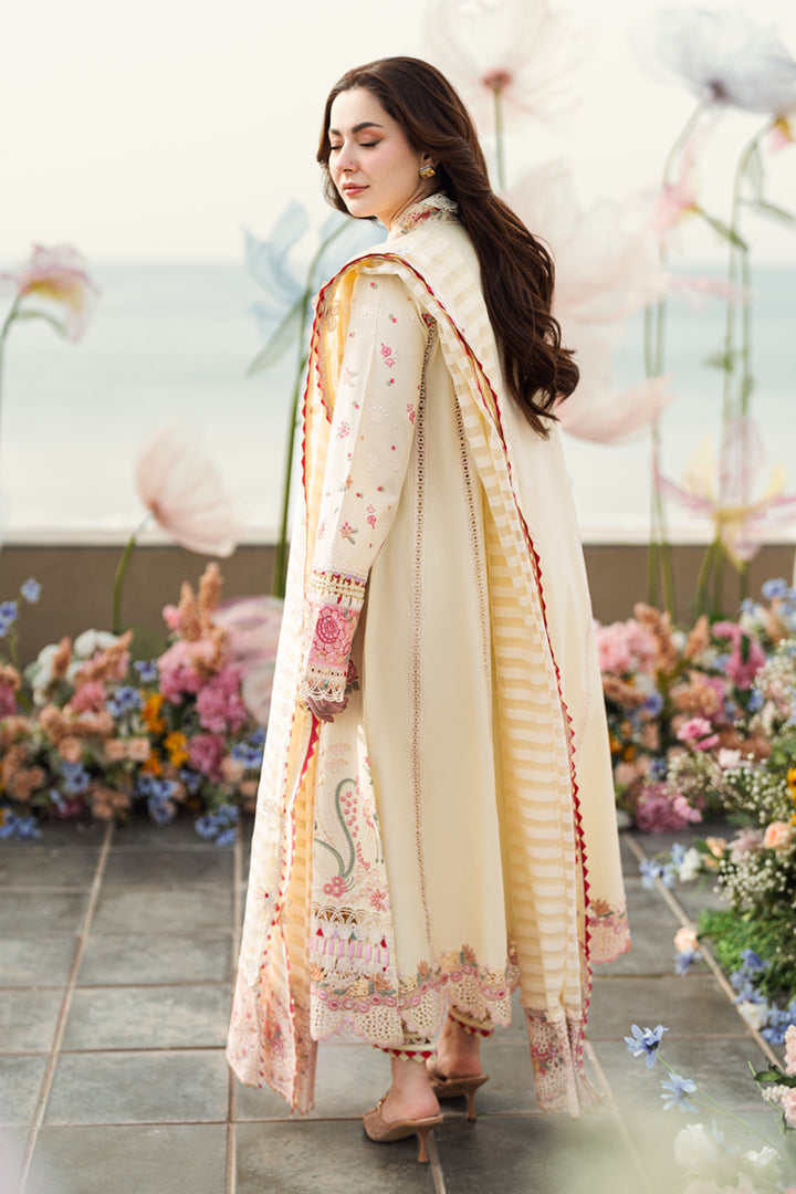 QALAMKAR LUXURY EMBROIDERED CHIKANKARI LAWN - 3 PC UNSTITCHED