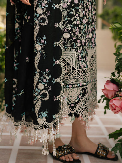 BIN ILYAS EMBROIDERED CHIKANKARI LAWN - 3 PC UNSTITCHED