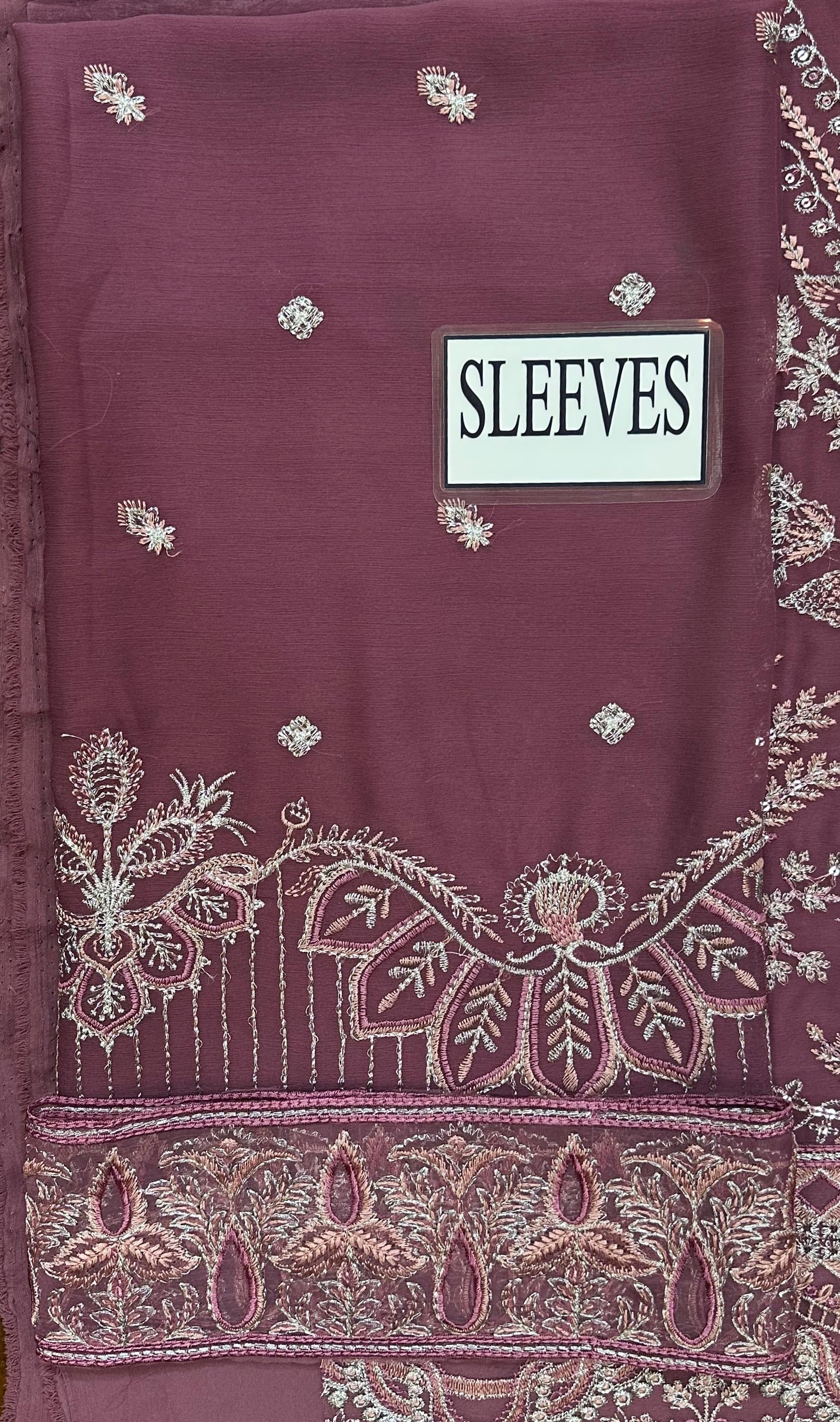 RAMSHA LUXURY EMBROIDERED CHIFFON - 3 PC UNSTITCHED