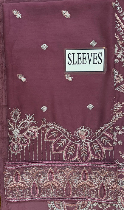 RAMSHA LUXURY EMBROIDERED CHIFFON - 3 PC UNSTITCHED