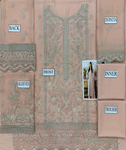 GULAAL EMBROIDERED CHIFFON - 3 PC UNSTITCHED