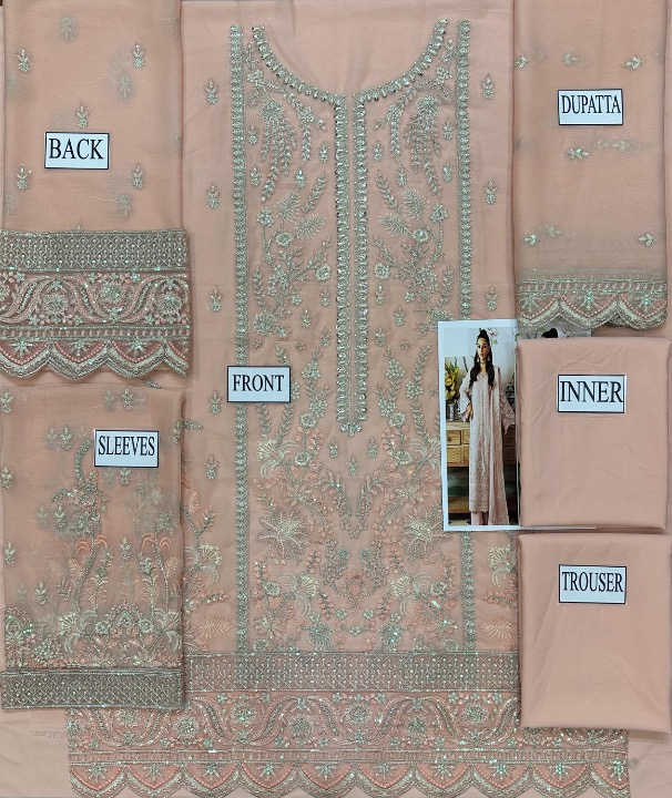 GULAAL EMBROIDERED CHIFFON - 3 PC UNSTITCHED