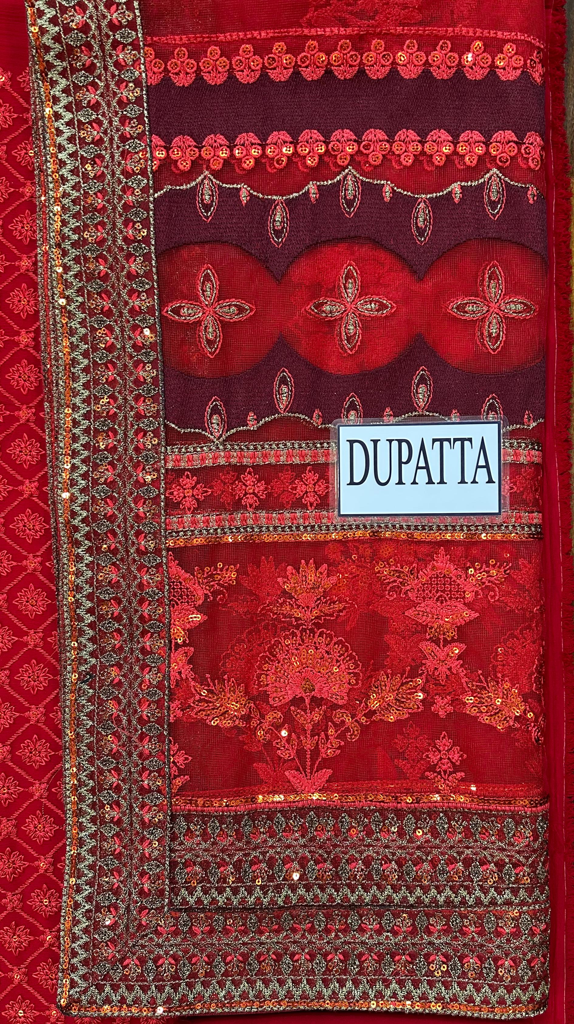 IZNIK LUXURY EMBROIDERED CHIFFON - 3 PC UNSTITCHED