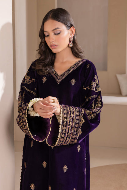 JAZMIN LUXURY EMBROIDERED VELVET - 3 PC UNSTITCHED