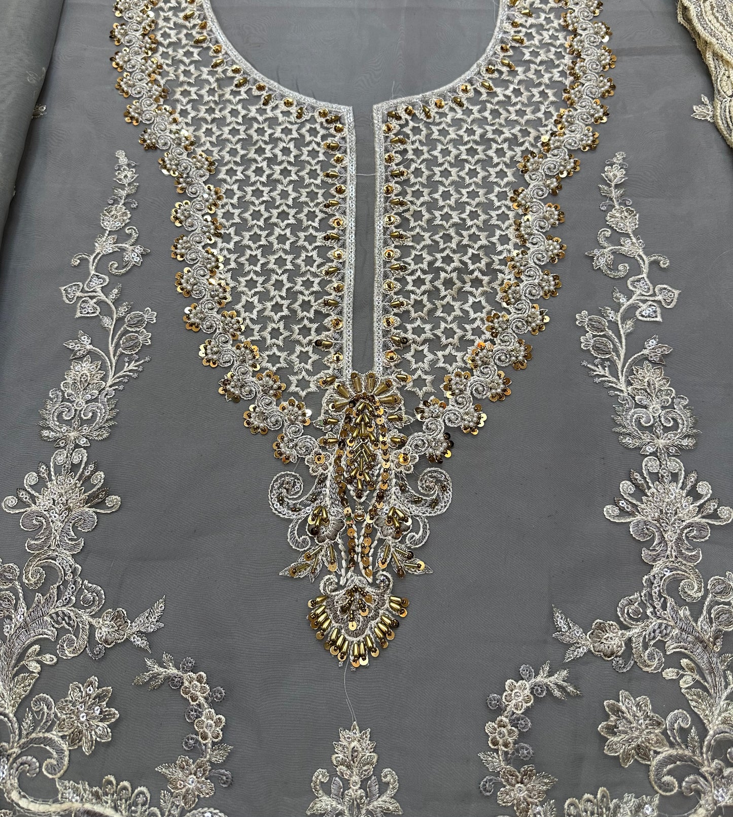 IMROZIA LUXURY EMBROIDERED ORGANZA - 3 PC UNSTITCHED