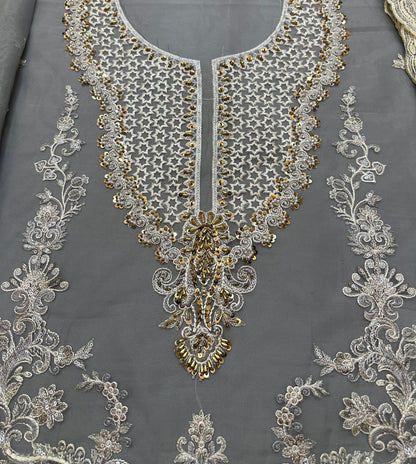 IMROZIA LUXURY EMBROIDERED ORGANZA - 3 PC UNSTITCHED