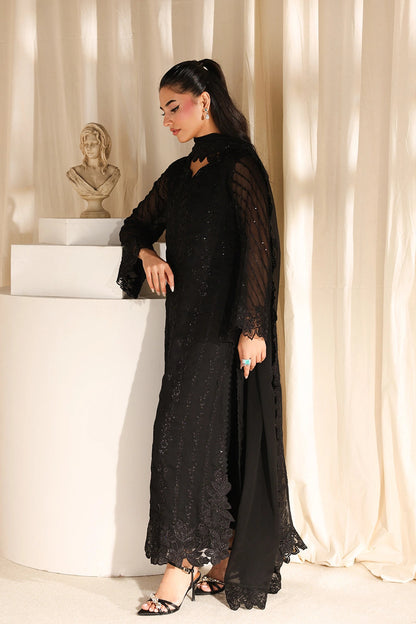 AZURE LUXURY EMBROIDERED CHIFFON - 3 PC UNSTITCHED