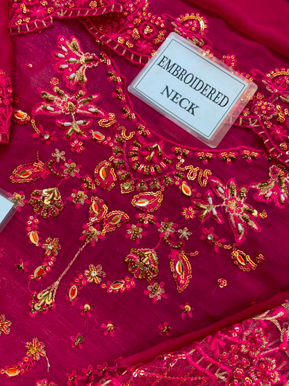 EMAAN ADEEL LUXURY EMBROIDERED CHIFFON - 3 PC UNSTITCHED