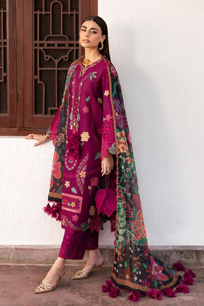 JAZMIN SHAHKAAR LUXURY EMBROIDERED LAWN - 3 PC UNSTITCHED