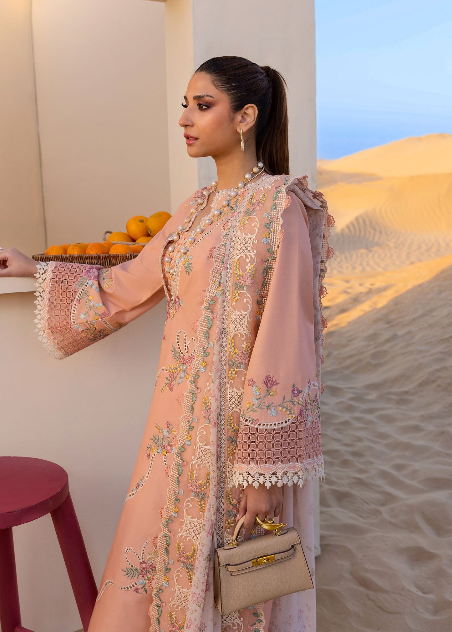 CRIMSON LUXURY EMBROIDERED LAWN - 3 PC UNSTITCHED