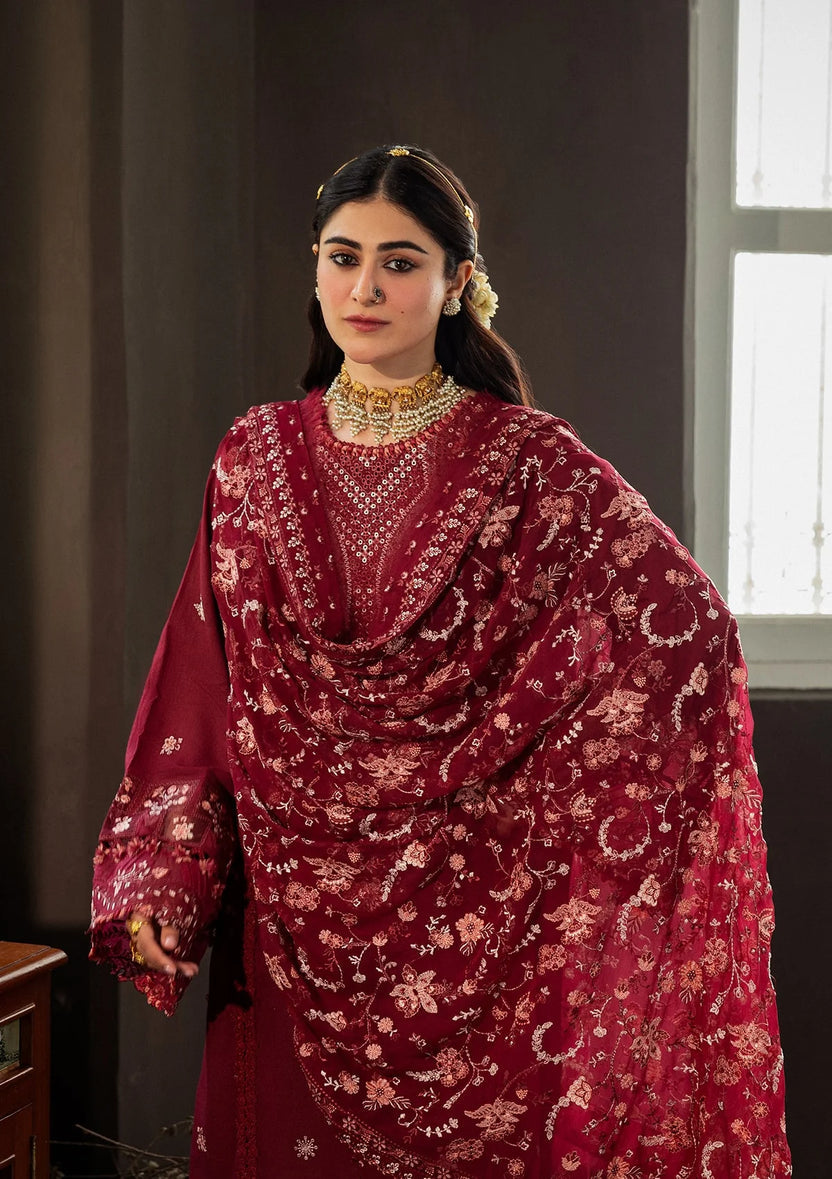 KAHF PREMIUM LUXURY EMBROIDERED LAWN - 3 PC UNSTITCHED