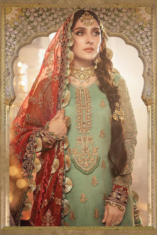 MARIA B LUXURY WEDDING EMBROIDERED MYSOORI - 3 PC UNSTITCHED