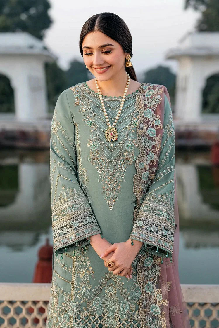 IMROZIA LUXURY EMBROIDERED SEMI PURE CHIFFON - 3 PC UNSTITCHED