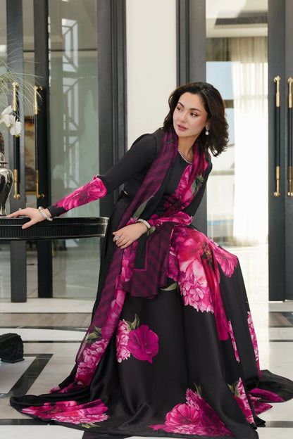 DIGITAL PRINTED SILK - 3 PC UNSTITCHED