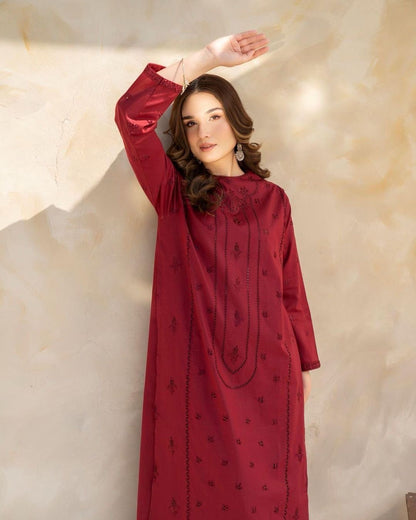 HOORAIN’S PRET EMBROIDERED CHIKANKARI COTTON - 2 PC STITCHED