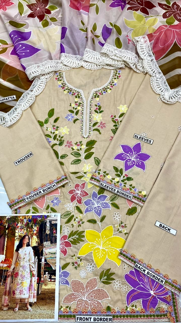 ANEELA’S EMBROIDERED LAWN - 3 PC UNSTITCHED