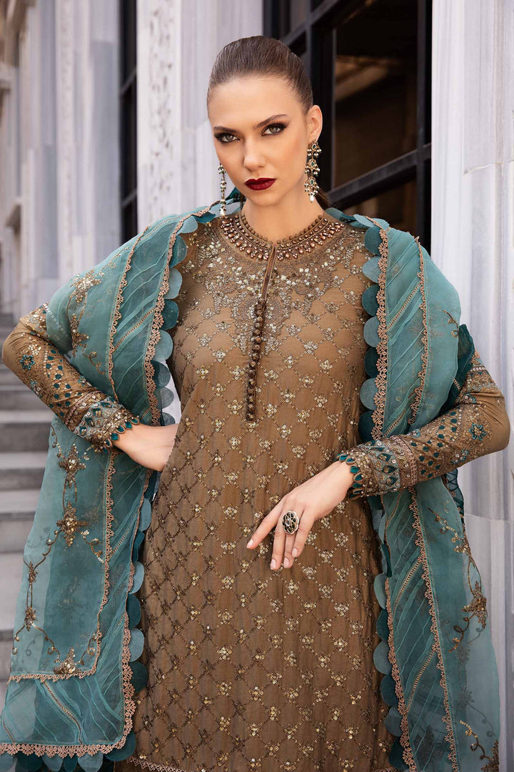 MARIA B LUXURY WEDDING EMBROIDERED RAW SILK - 3 PC UNSTITCHED