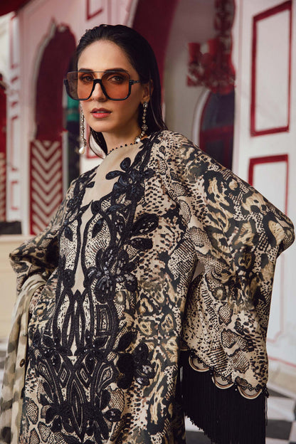 MARIA B FORMALS EMBROIDERED PRINTED LAWN - 3 PC UNSTITCHED
