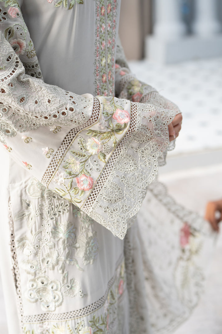 MUSLIM BOUTIQUE EMBROIDERED CHIKANKARI LAWN - 3 PC UNSTITCHED