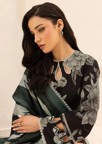 FARASHA DIGITAL PRINTED EMBROIDERED LAWN - 3 PC UNSTITCHED