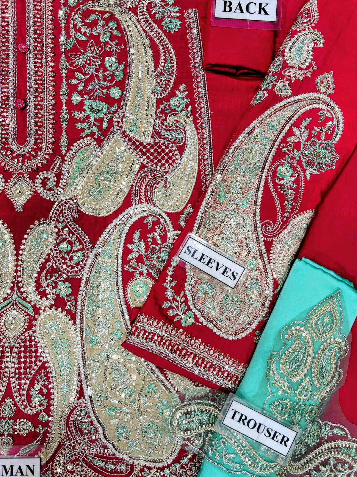 ETHNC EMBROIDERED CHIFFON DRESS - 3 PC UNSTITCHED