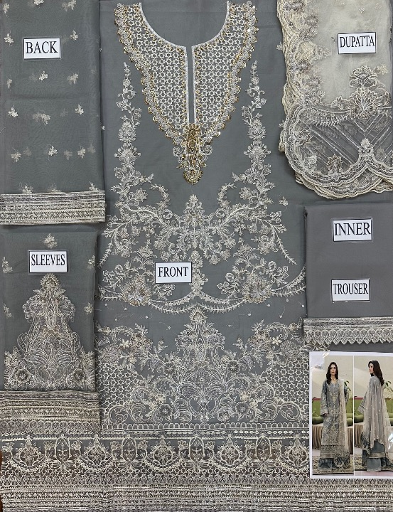 IMROZIA LUXURY EMBROIDERED ORGANZA - 3 PC UNSTITCHED
