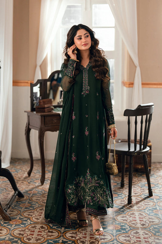 AZURE EMBROIDERED CHIFFON - 3 PC UNSTITCHED