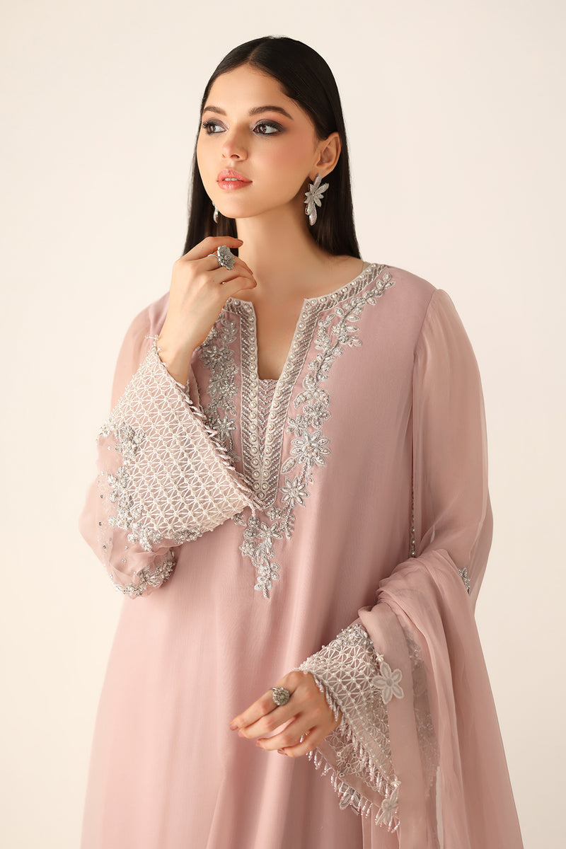 BAROQUE EMBROIDERED CHIFFON - 3 PC UNSTITCHED