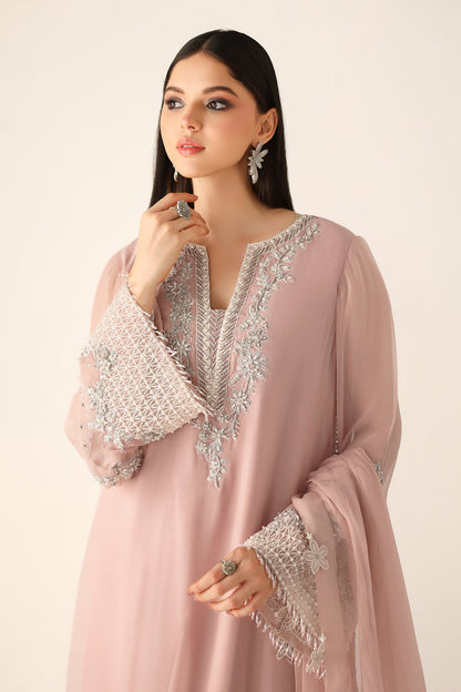BAROQUE EMBROIDERED CHIFFON - 3 PC UNSTITCHED