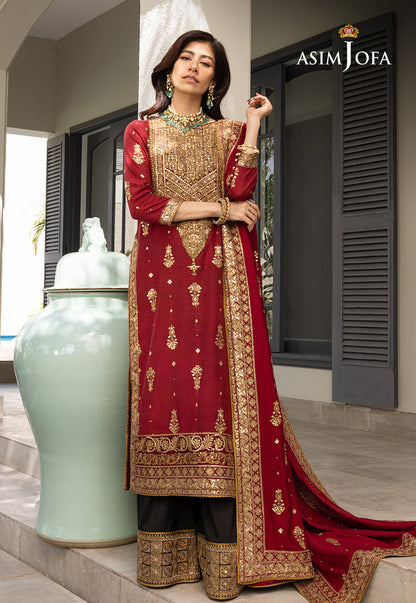 ASIM JOFA EMBROIDERED CHIFFON - 3 PC UNSTITCHED