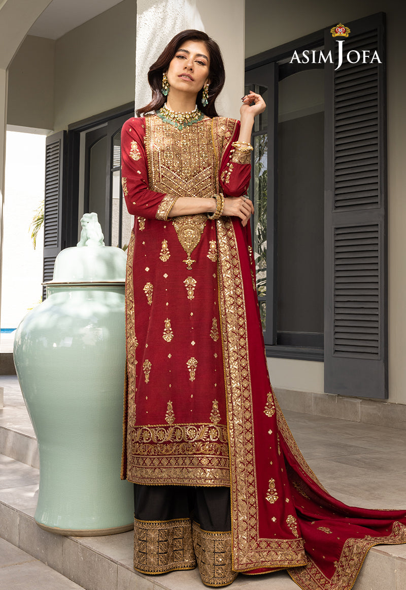 ASIM JOFA EMBROIDERED CHIFFON - 3 PC UNSTITCHED