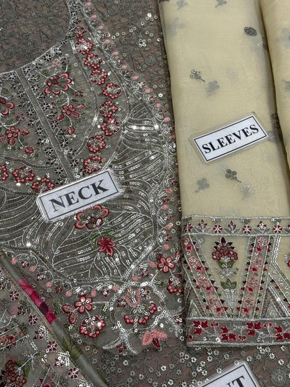 ANEELA’S EMBROIDERED ORGANZA - 3 PC UNSTITCHED
