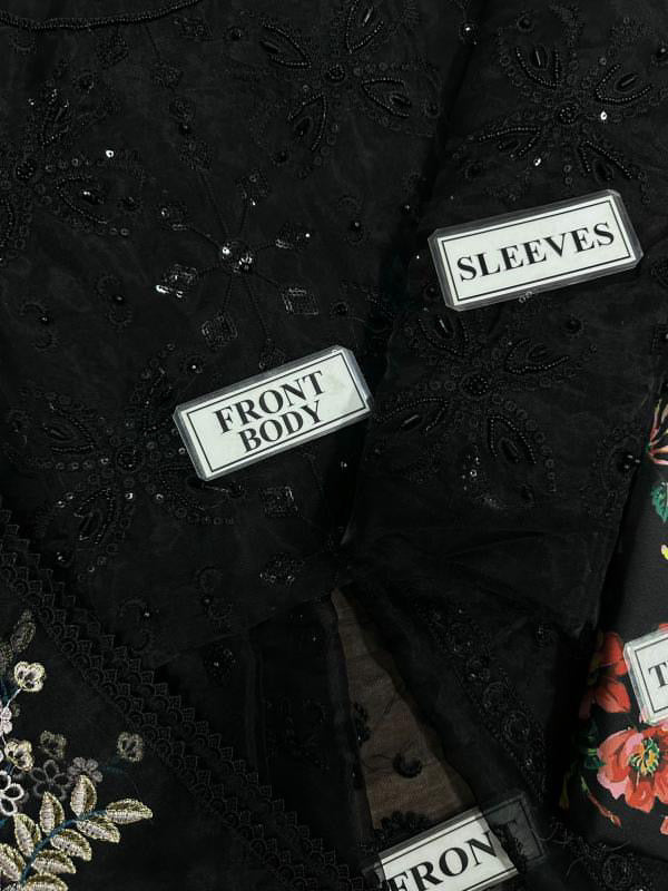 NUREH LUXURY EMBROIDERED ORGANZA - 3 PC UNSTITCHED