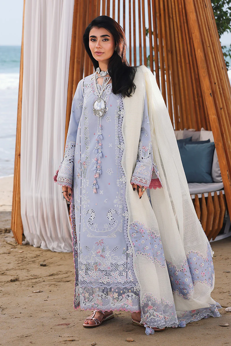 QALAMKAR SAHIL LUXURY EMBROIDERED LAWN - 3 PC UNSTITCHED