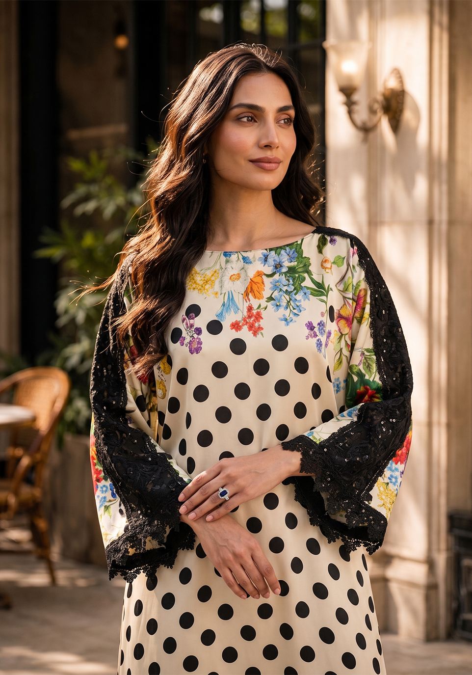 ZARQASH KAFTAN DIGITAL PRINTED SILK - 2 PIECE - UNSTITCHED