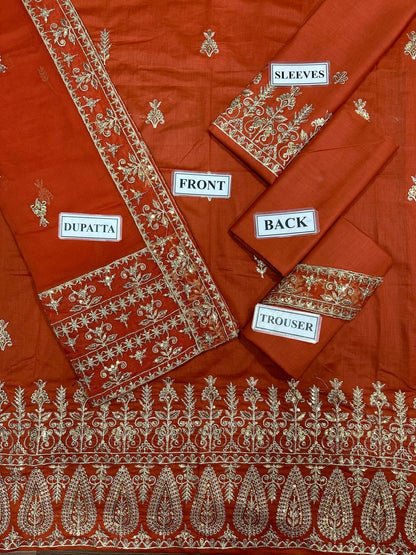 SHEENORA EMBROIDERED LAWN - 3 PC UNSTITCHED