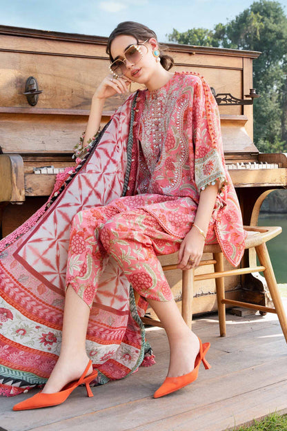 MARIA B FORMALS PRINTED EMBROIDERED LAWN - 3 PC UNSTITCHED