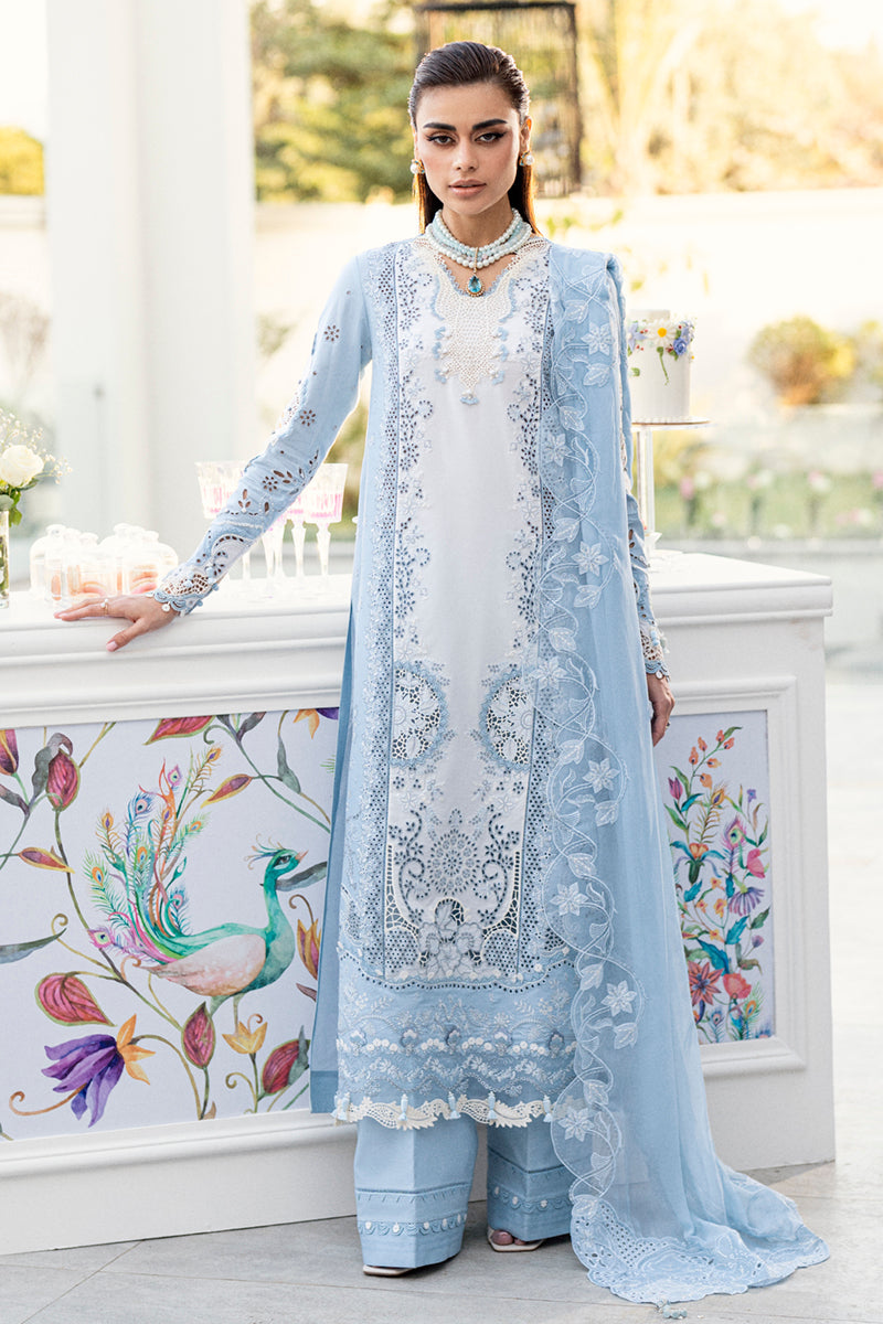 QALAMKAR LUXURY EMBROIDERED LAWN - 3 PC UNSTITCHED