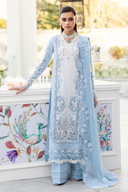 QALAMKAR LUXURY EMBROIDERED LAWN - 3 PC UNSTITCHED