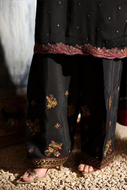 AZURE LUXURY EMBROIDERED CHIFFON - 3 PC UNSTITCHED
