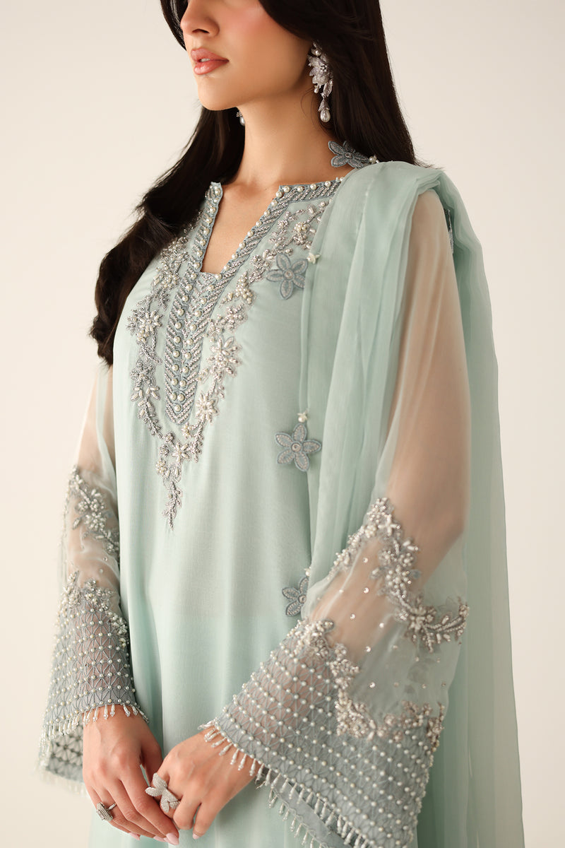 BAROQUE EMBROIDERED CHIFFON - 3 PC UNSTITCHED