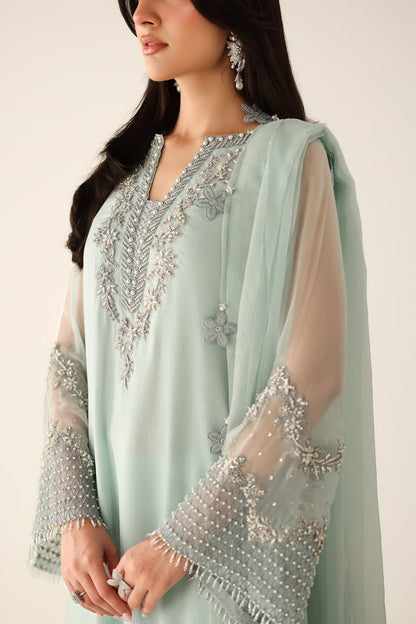 BAROQUE EMBROIDERED CHIFFON - 3 PC UNSTITCHED