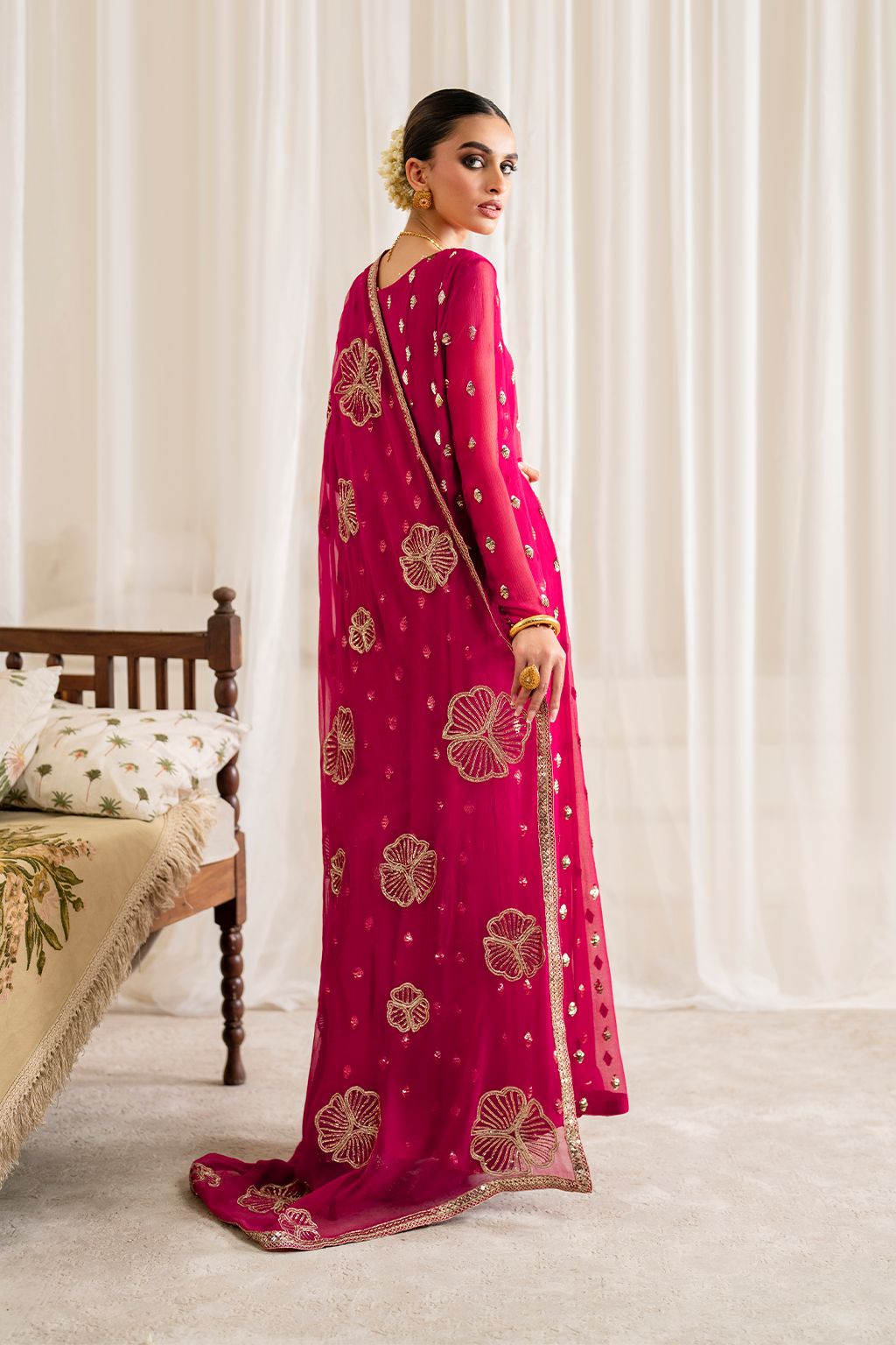 IZNIK EMBROIDERED CHIFFON - 3 PC UNSTITCHED