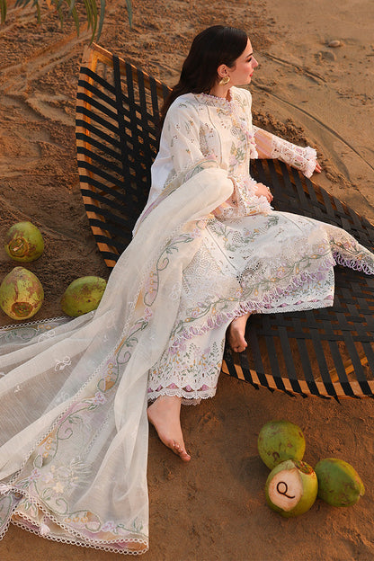QALAMKAR LUXURY EMBROIDERED LAWN - 3 PC UNSTITCHED