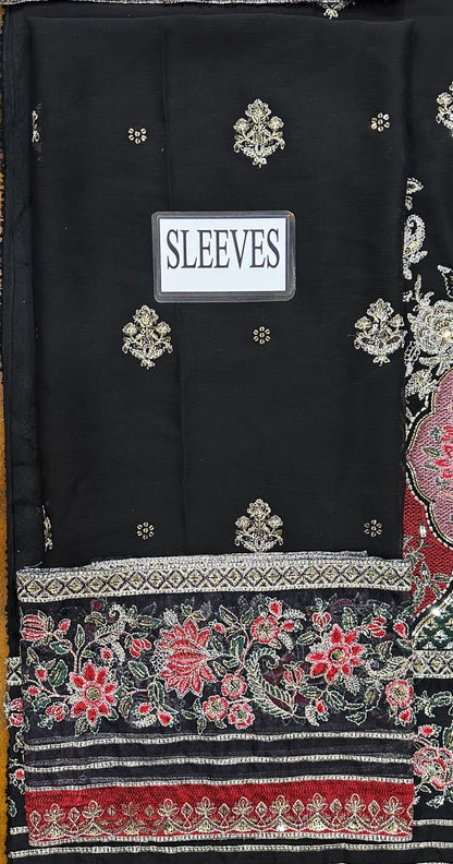 CHARIZMA LUXURY EMBROIDERED CHIFFON - 3 PC UNSTITCHED