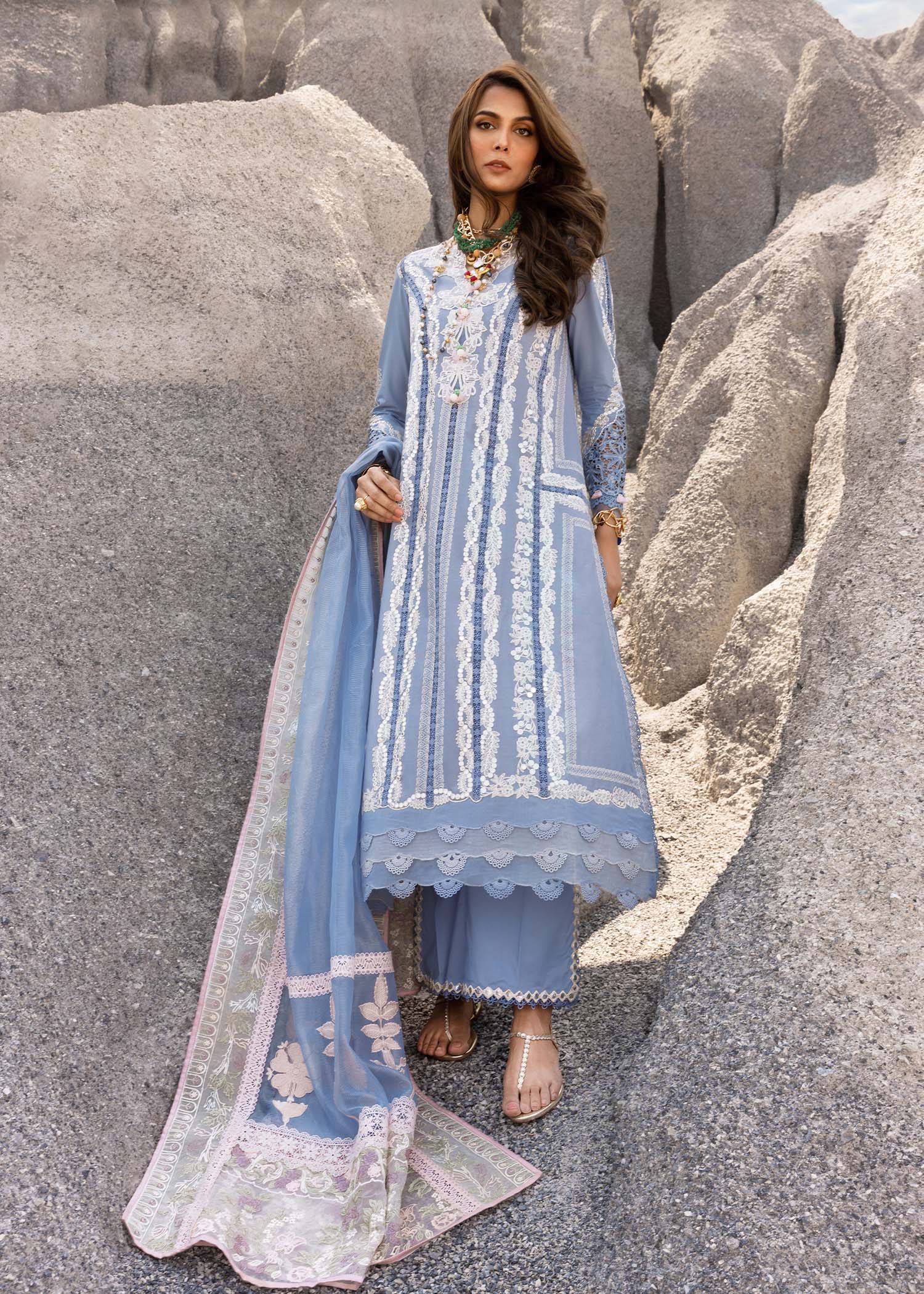 SAIRA SHAKIRA EMBROIDERED LAWN - 3 PC UNSTITCHED