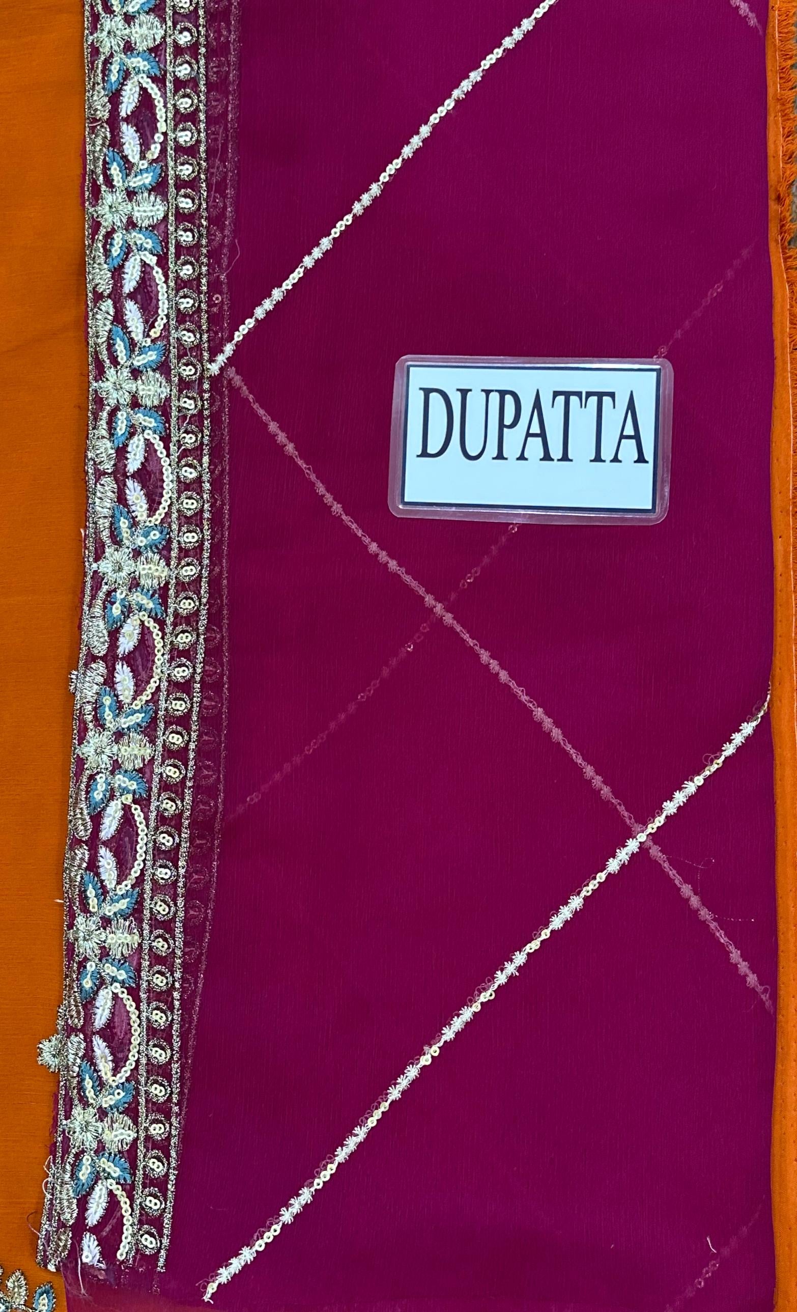 ASIM JOFA EMBROIDERED CHIFFON - 3 PC UNSTITCHED