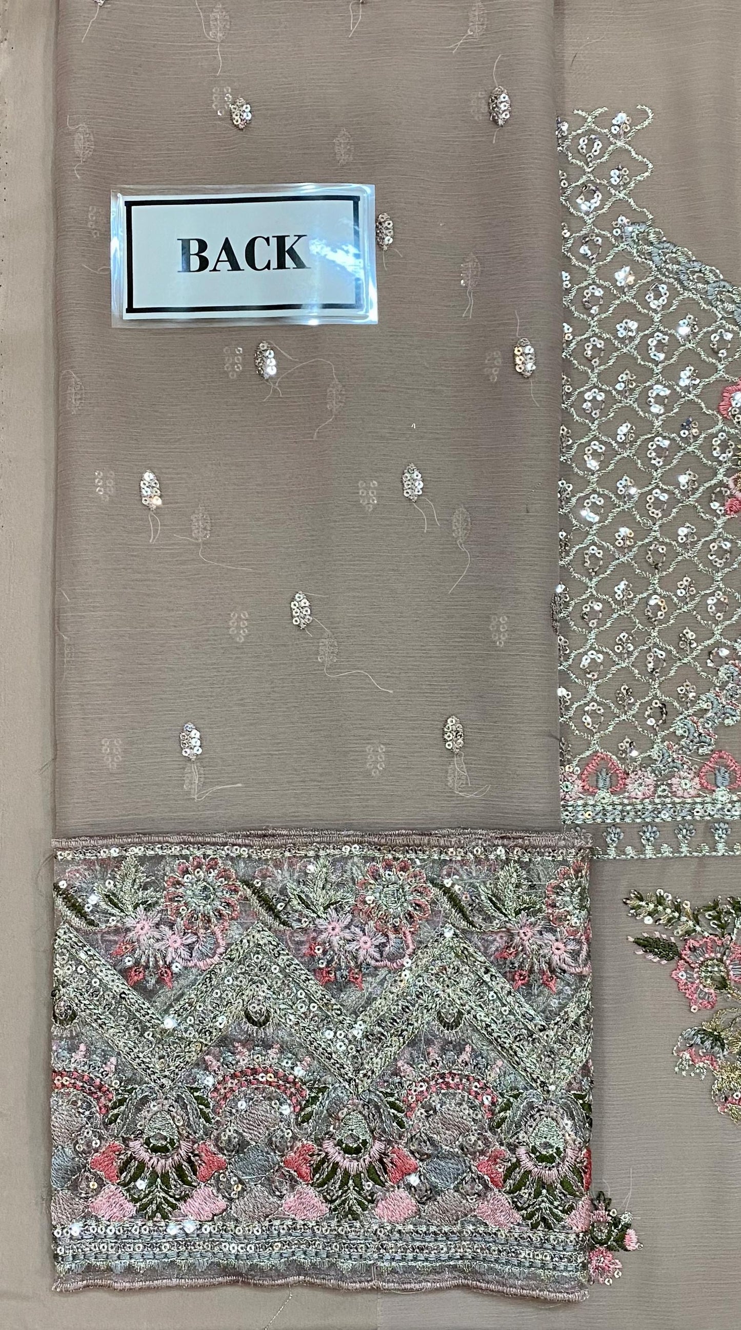 BAROQUE LUXURY EMBROIDERED CHIFFON - 3 PC UNSTITCHED