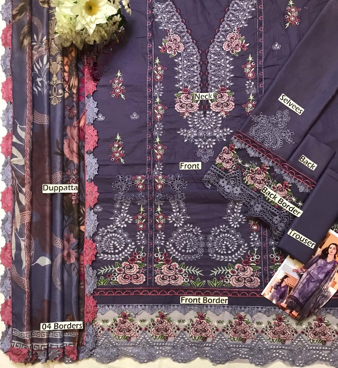 JADE CHIKANKARI EMBROIDERED LAWN - 3 PC UNSTITCHED